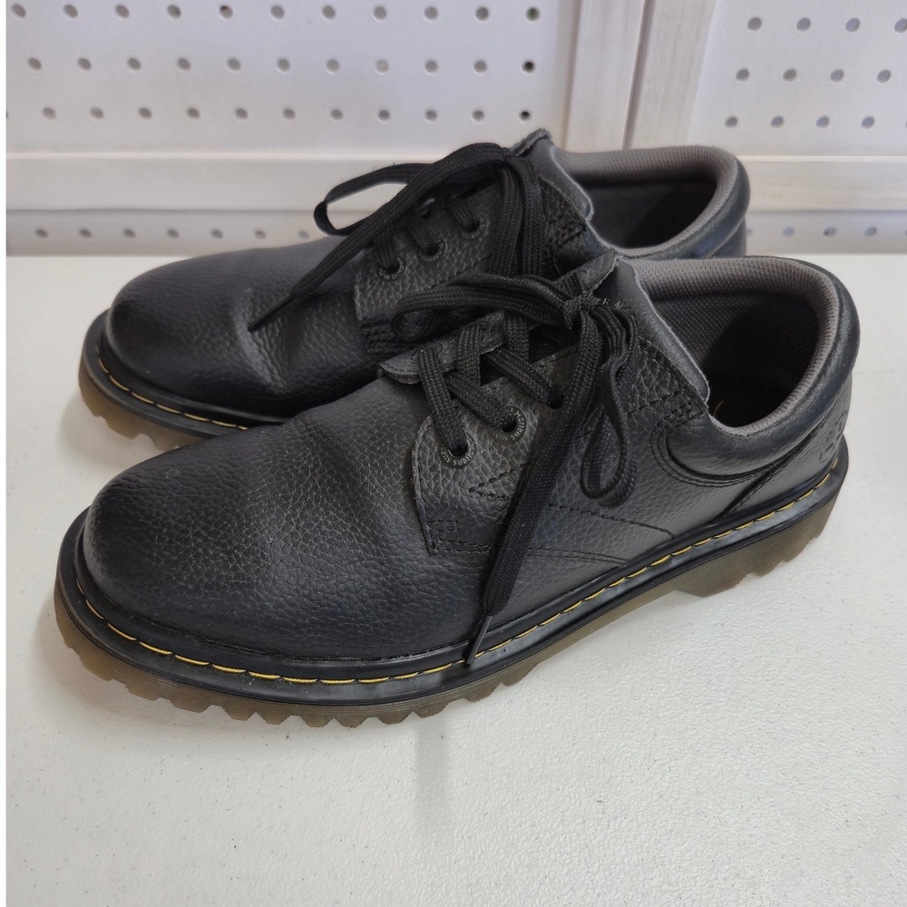 Dr. Martens Ashfeld Black Pebbled Leather Lace Up Shoes Men's 9 women's 10